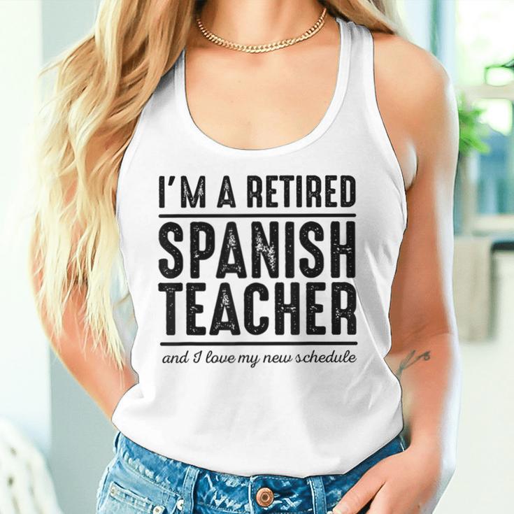 Retired Spanish Teacher Schedule 1 Spanish Teacher Women Tank Top Gifts for Her