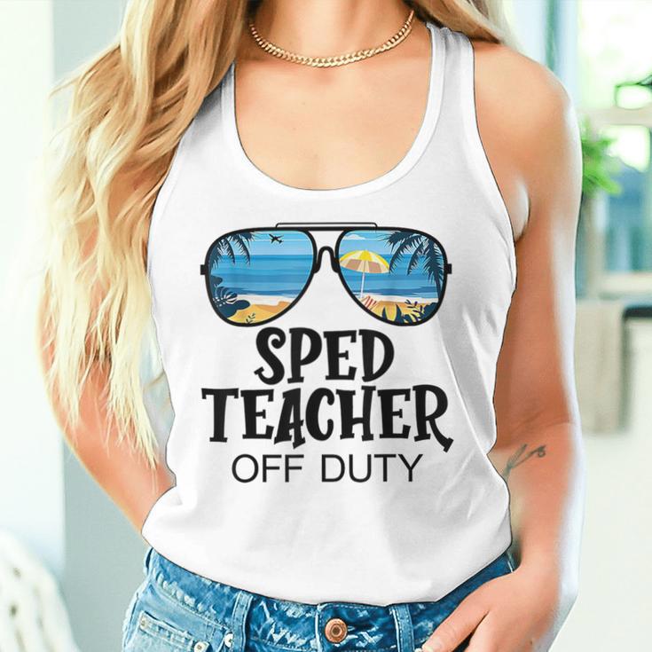 Special Education Teacher Off Duty Sunglasses Beach Summer Women Tank Top Gifts for Her