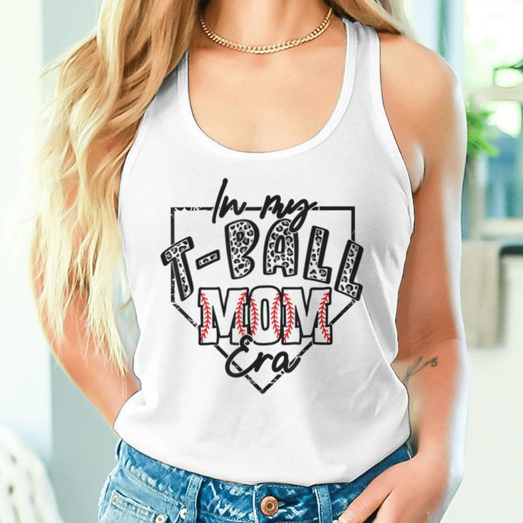In My T-Ball Mom Era T-Ball Ball Mama Mother Leopard Print Women Tank Top Gifts for Her