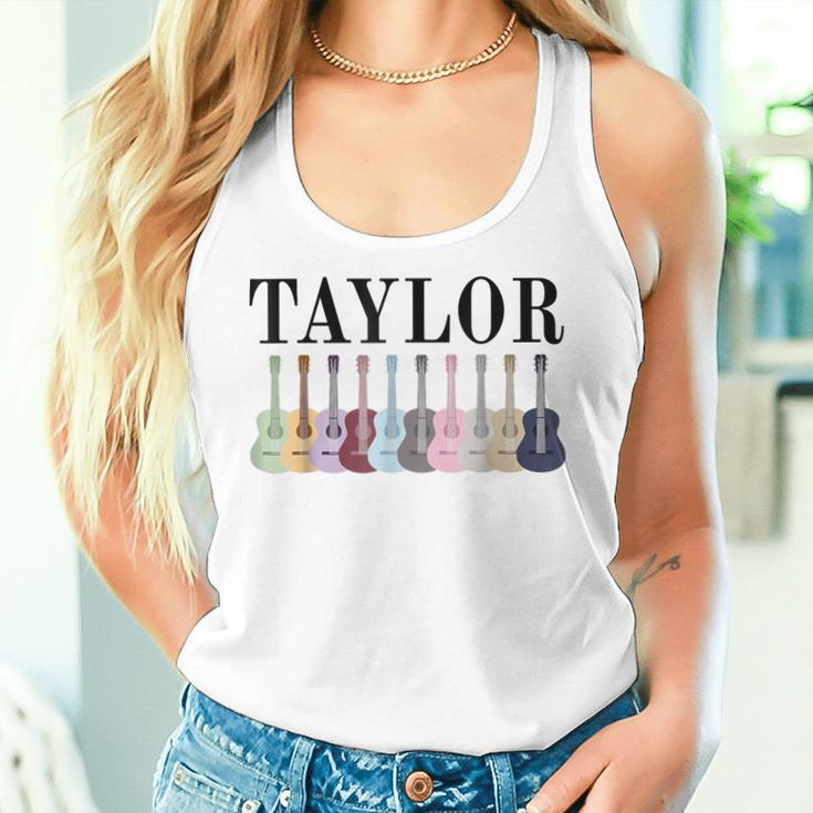 Taylor Personalized Name I Love Taylor Girl Groovy 70'S Women Tank Top Gifts for Her