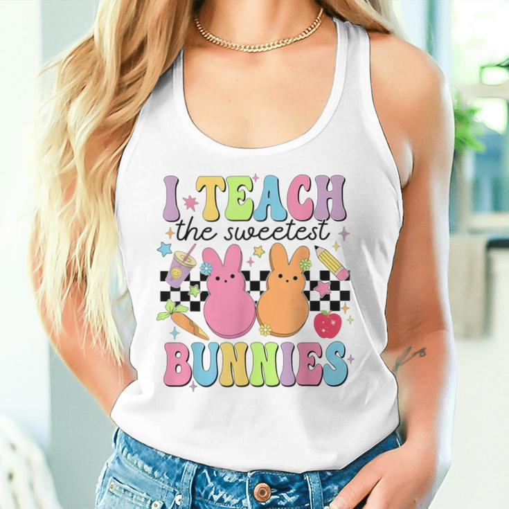 I Teach The Sweetest Bunnies Teacher Easter Day Women Tank Top Gifts for Her