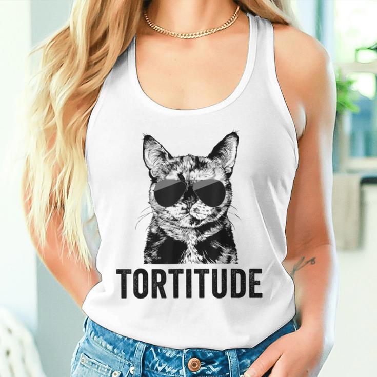 Tortitude Tortie Cat Mom Sunglasses Tortoiseshell Mama Women Tank Top Gifts for Her