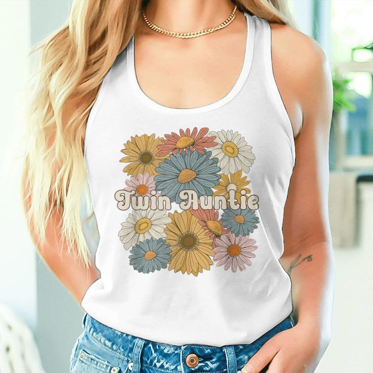 Twin Aunt Flowers Aunt Of Twins Twin Auntie Of Twins Women Tank Top Gifts for Her