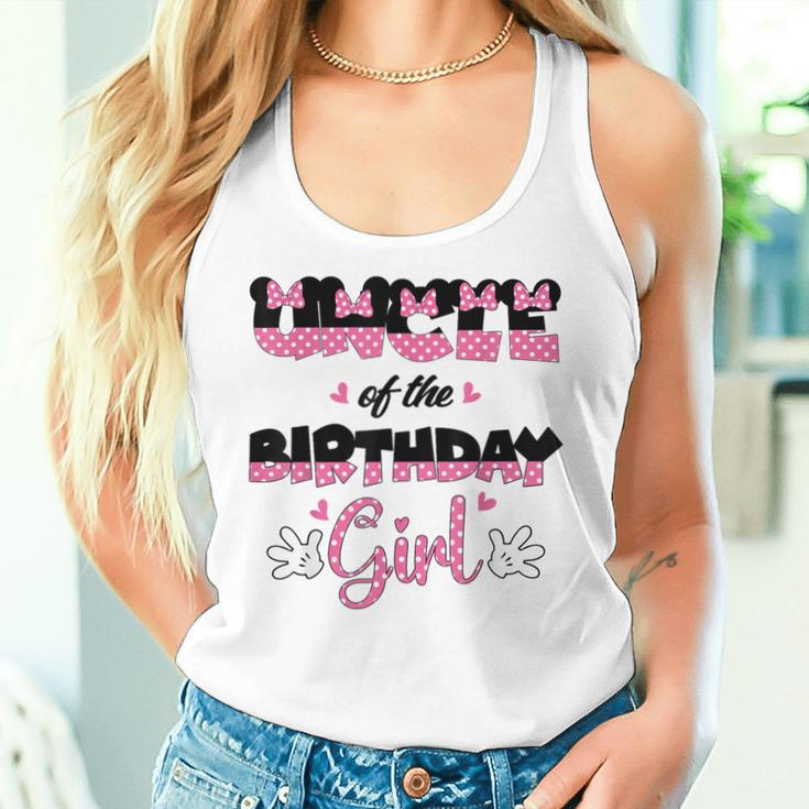 Uncle Of The Birthday Girl Mouse Family Matching Women Tank Top Gifts for Her