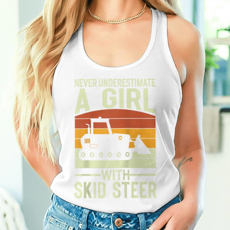 Never Underestimate An Girl With A Skid Sr Construction Women Tank Top Gifts for Her