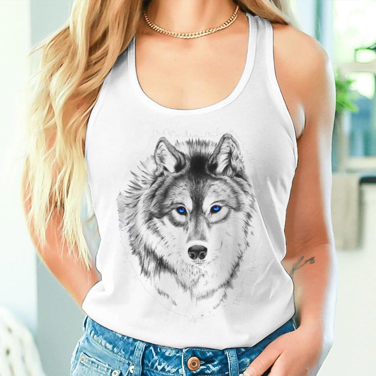 Vintage Wolf Wolf Lovers For Boys And Girls Women Tank Top Gifts for Her