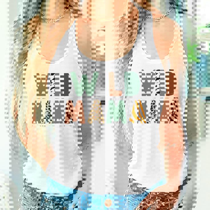 Wild Mama Zoo Born Wild Birthday Safari Jungle Family Women Tank Top Gifts for Her