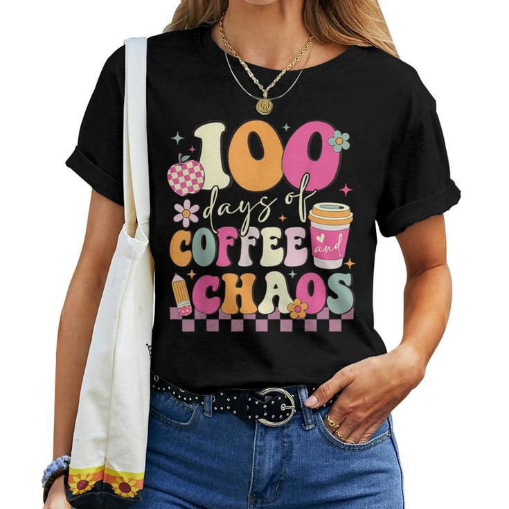 100 Days Of School Coffee Lover 100Th Day Of School Teacher Women T-shirt