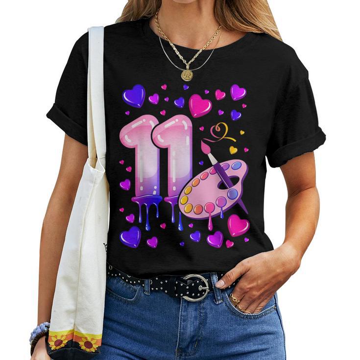 T-shirt Fille Marks And Spencer 10-11 Ans - Noir Coton à Fleurs - Manches Courtes