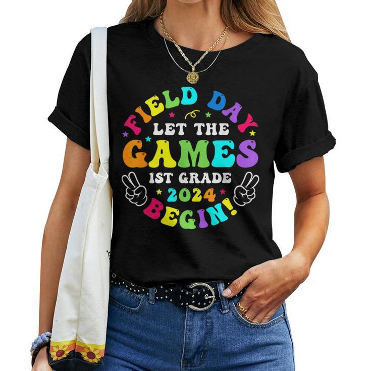 1St Grade Field Day 2024 Let Game Begin For Kid Teacher Girl Women T-shirt
