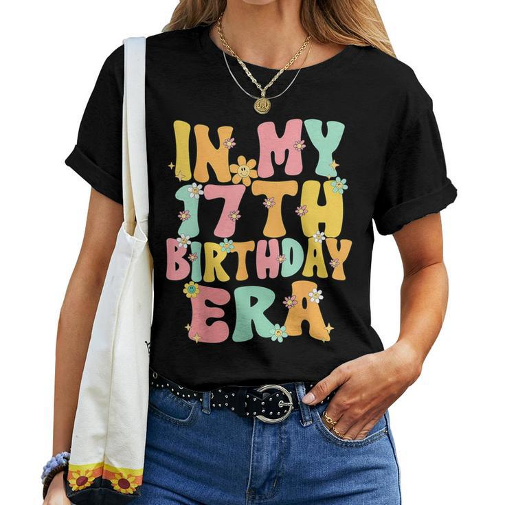 In My 17Th Birthday Era Groovy 17 Year Old Birthday Girl Boy Women T-shirt