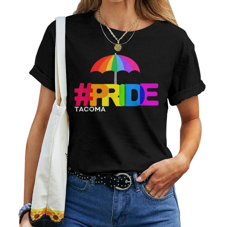 2024 Pnw Gay Pride Event Tacoma Wa Rainbow Flag Lgbtqia Ally Women T-shirt