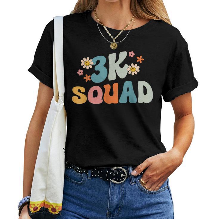 3K Squad Teacher Twos Threes Crew Prek Elementary Women T-shirt