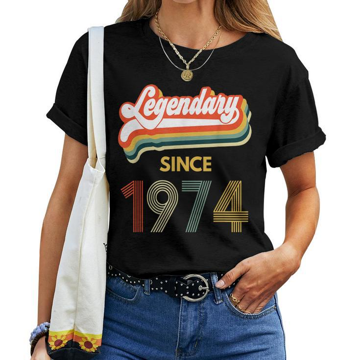 45Th Birthday Legendary Since 1974 Vintage Retro Women Women T-shirt