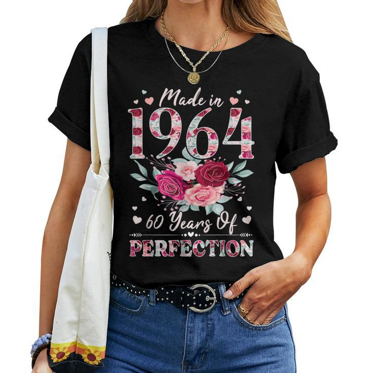 60 Year Old Birthday 1964 Floral 60Th Birthday For Women Women T-shirt