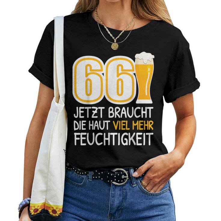 66 Birthday Beer Beer Drinker T-shirt Frauen