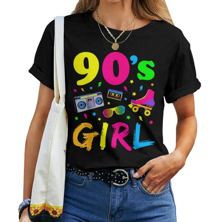 90'S Girl Birthday Party Costume Retro Vintage Women Women T-shirt
