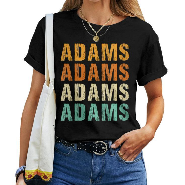 Adams Last Name Family Reunion Surname Personalized Women T-shirt