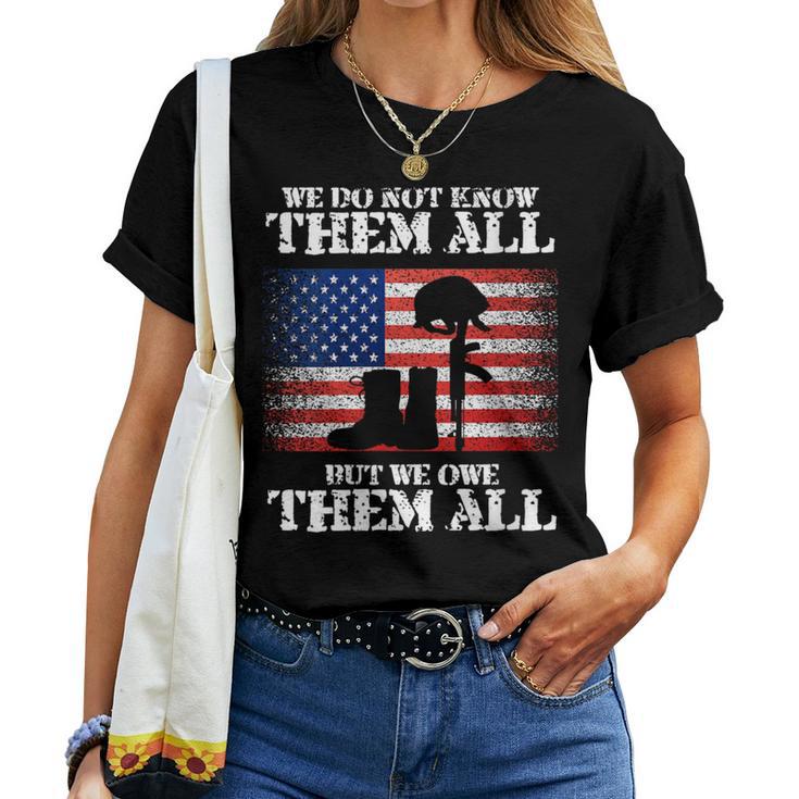 American Flag Usa Veteran's Day Memorial Day 4Th Of July Women T-shirt