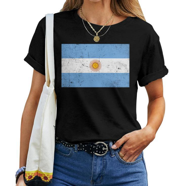 Argentina Flag Argentinian Argentine Athletics Vintage Women T-shirt