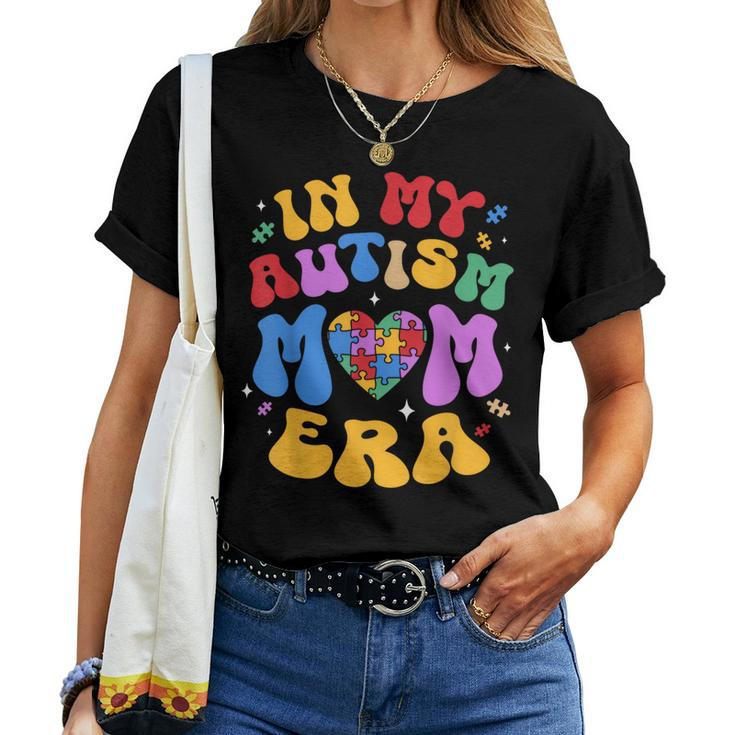 My Autism Mom Autism Awareness Groovy Retro Vintage Women T-shirt