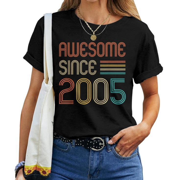 Awesome Since 2005 Retro And Vintage 2005 Birthday Women T-shirt