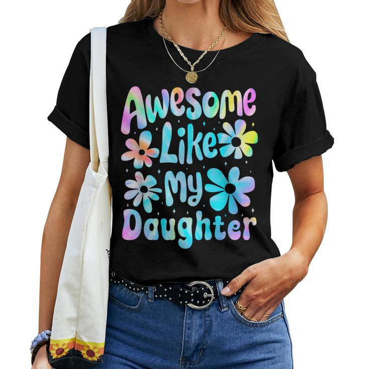 Awesome Like My Daughter Mommy Groovy Graphic Mother's Day Women T-shirt