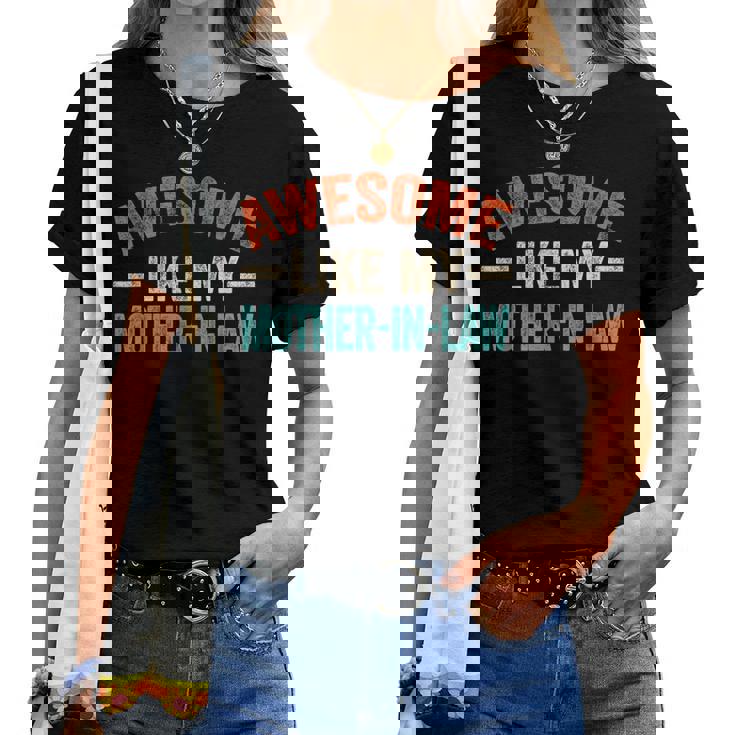 Awesome Like My Mother In Law Son & Daughter Vintage Women T-shirt