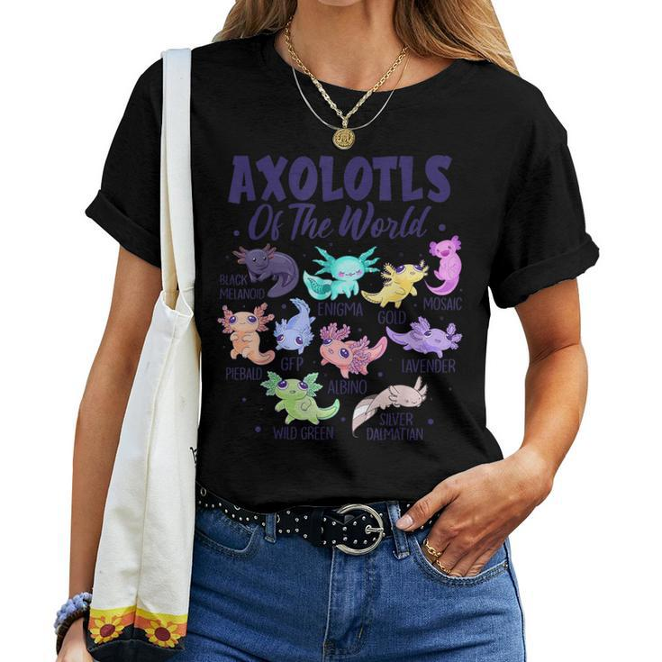 Axolotl Cute Axolotls Of The World Kawaii Girl Boy Kid Women T-shirt