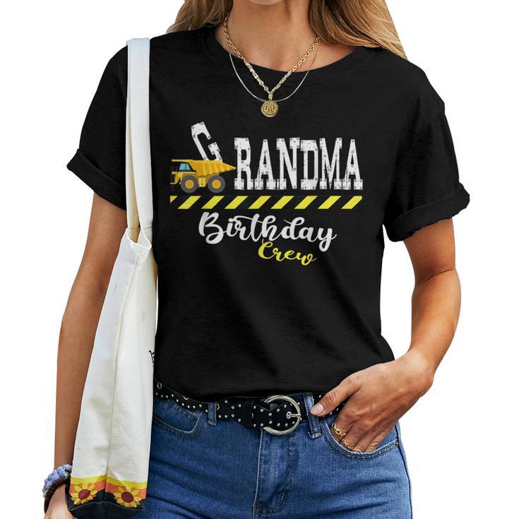 B-Day Grandma Birthday Crew Construction Birthday Party Women T-shirt