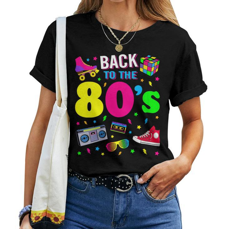 Back To 80'S 1980S Vintage Retro Eighties Costume Party Women T-shirt