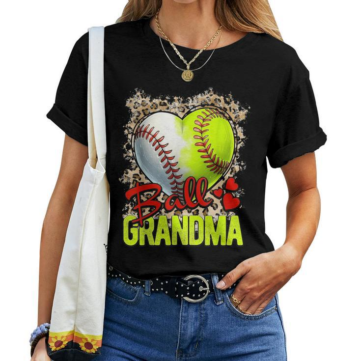 Ball Grandma Softball Grandma Baseball Grandma Women T-shirt
