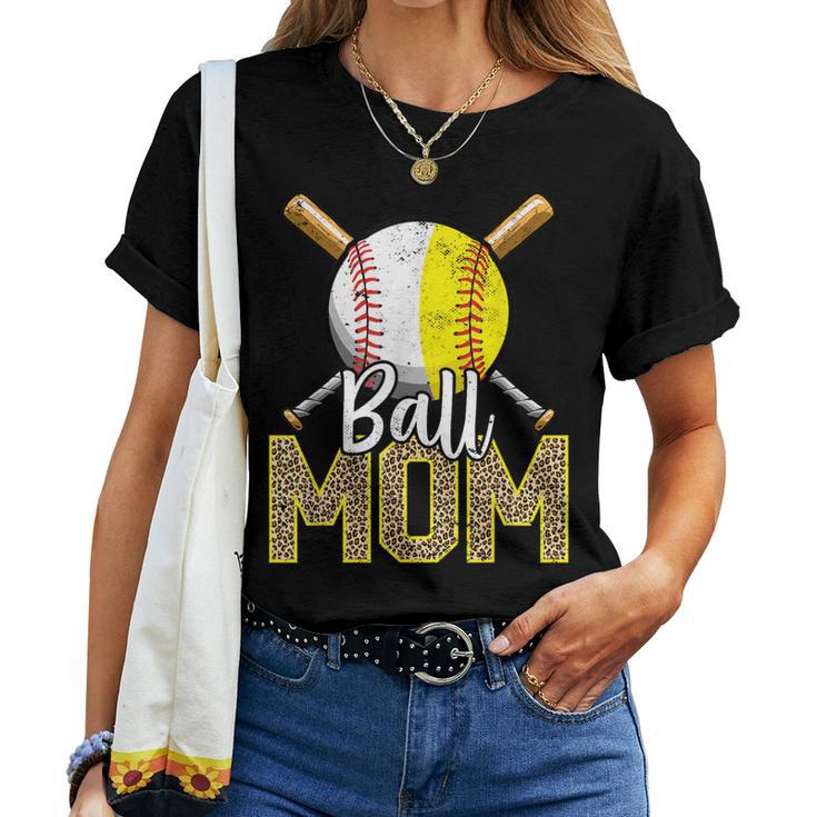 Ball Mom Baseball Softball Mama Mother's Day 2023 Women T-shirt