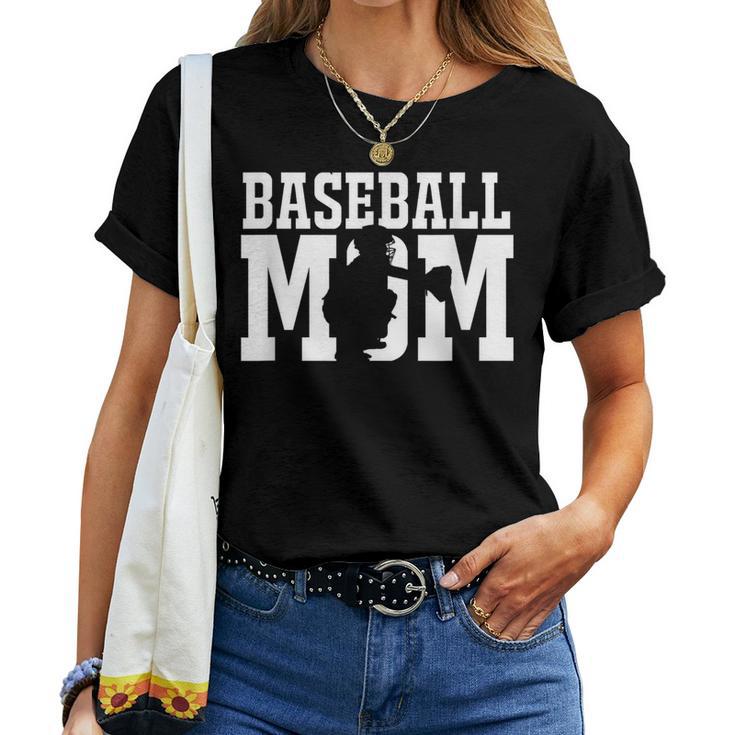 Baseball Mom Featuring Baseball Catcher Women T-shirt