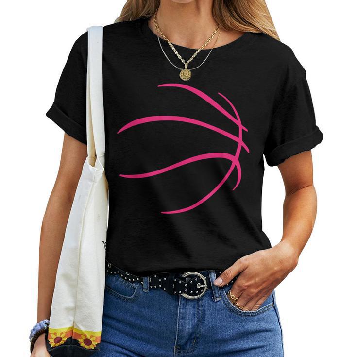 Basketball Silhouette Basketball Lover Women Girls Graphic Women T-shirt