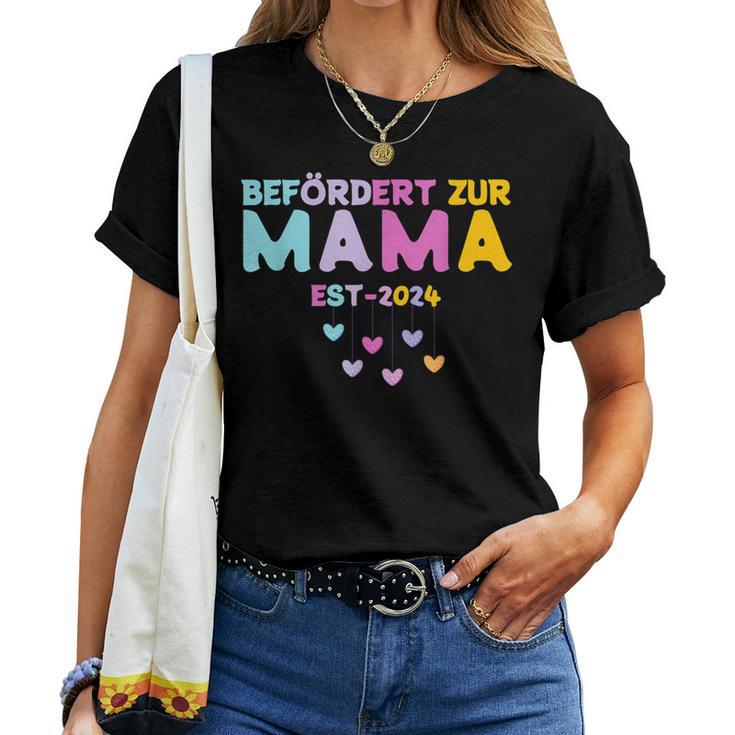 Befördert Zur Mama 2024 Ich Werde Mama T-shirt Frauen