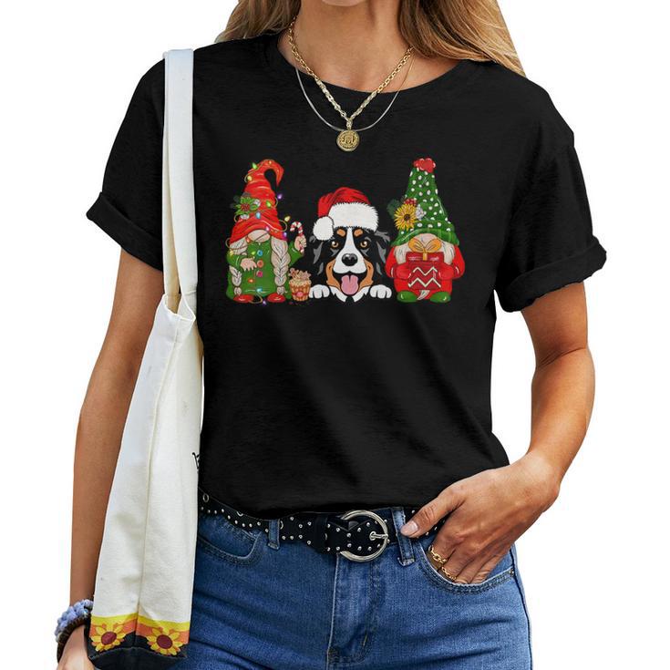 Berner Berner Berg Und Zwerge Weihnachten Hund Mama Papa Kinder Mit-Ausschnitt T-shirt Frauen