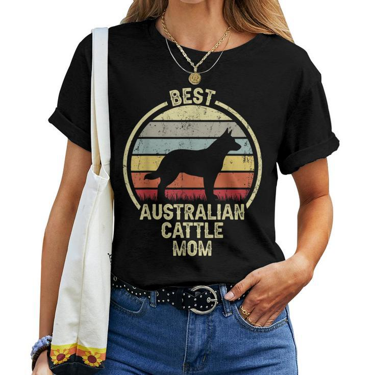 Best Dog Mother Mom Vintage Australian Cattle Dog Women T-shirt
