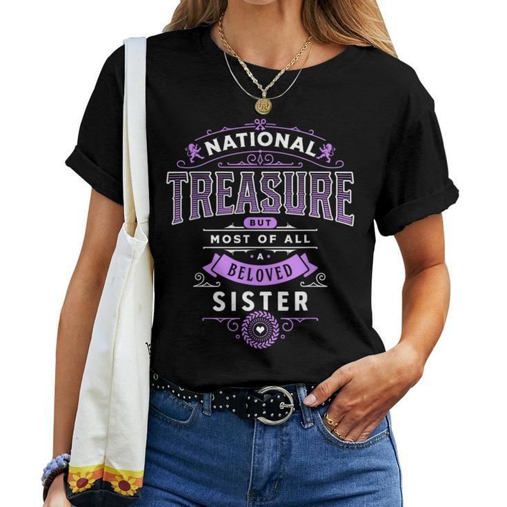 Best Sister Ever National Treasure Birthday Elegant Women T-shirt