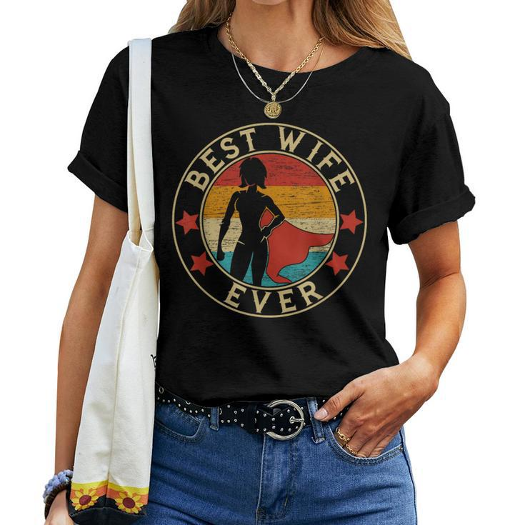 Best Wife Ever Superhero Wife Vintage Women T-shirt