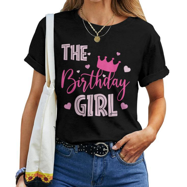 The Birthday Girl Cute Pink Matching Family Party Women T-shirt