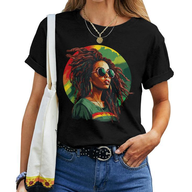 Black Afro American Junenth Afrocentric Women T-shirt