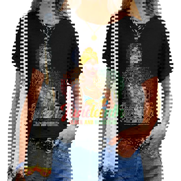 Black And Beautiful Junenth Black History Outfit Women Women T-shirt