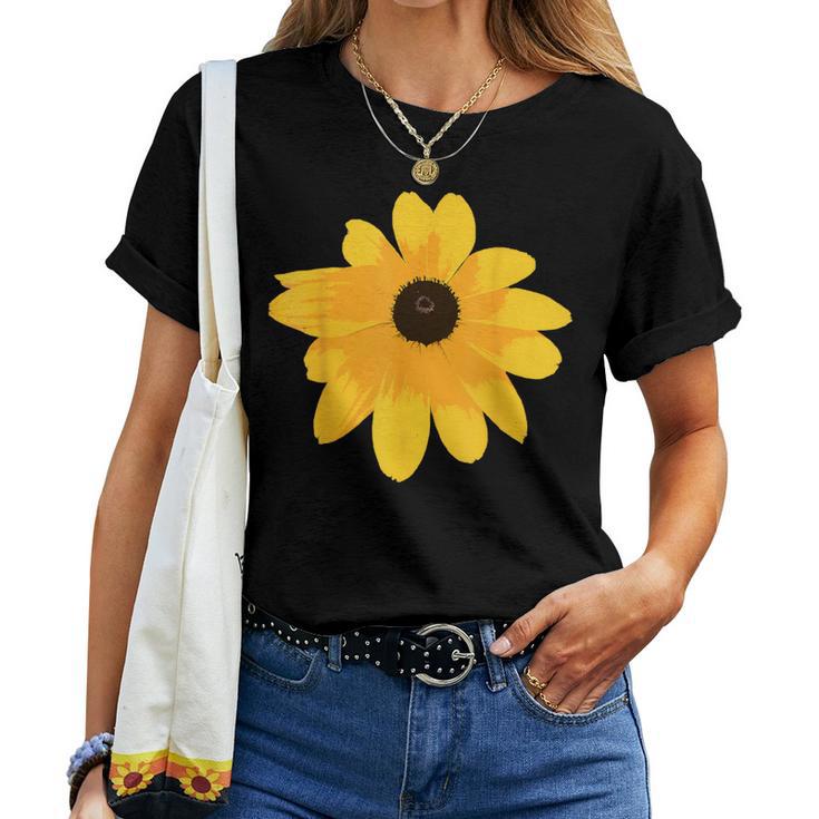 Black Eyed Susan Giant Yellow Flower Print Women T-shirt