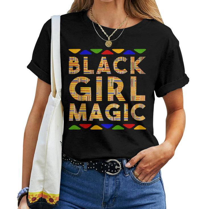 Black Girl Magic Kente Afro Dashiki Women T-shirt