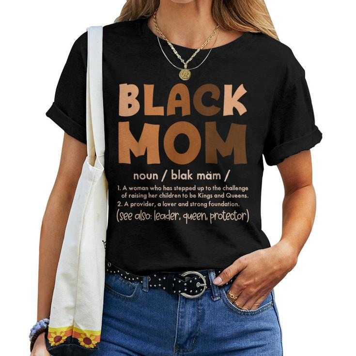 Black Mom Melanin Definition African American Mother's Day Women T-shirt