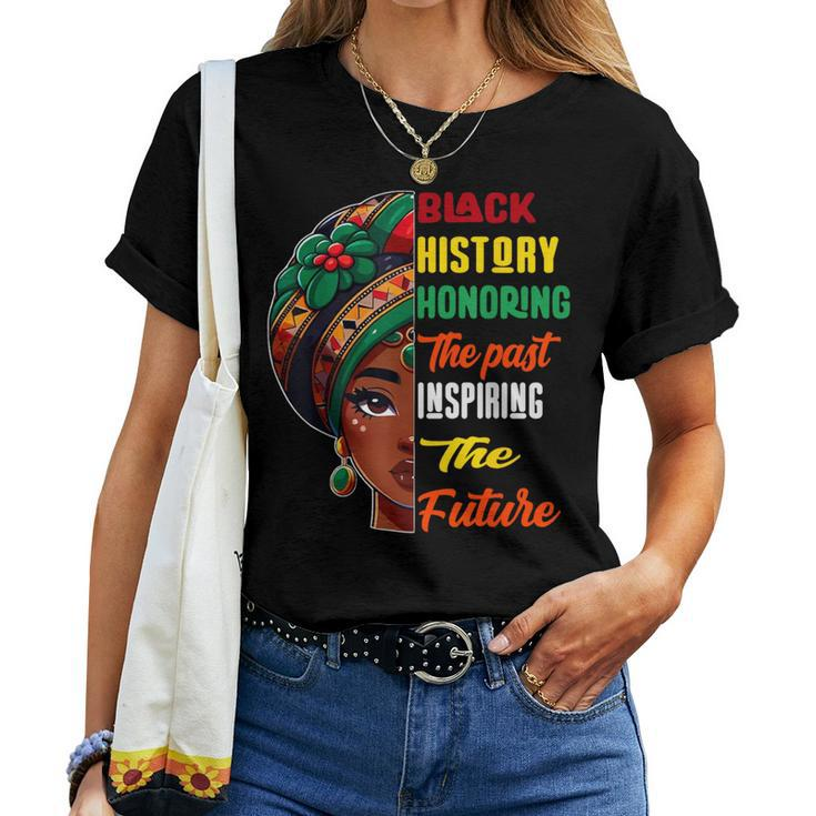Black History Month Honoring Past Inspiring Future Kid Women T-shirt