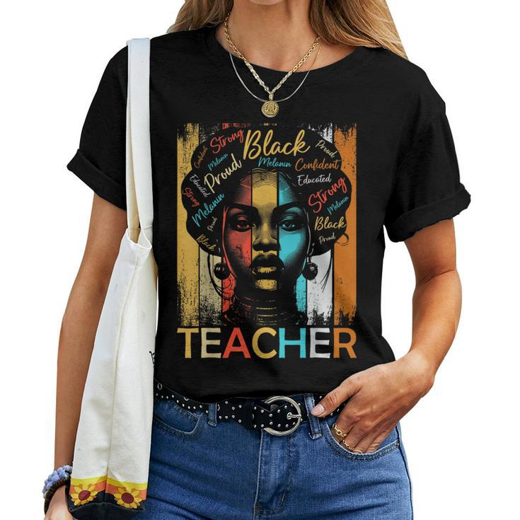 Black History Teacher African American Dashiki Women T-shirt