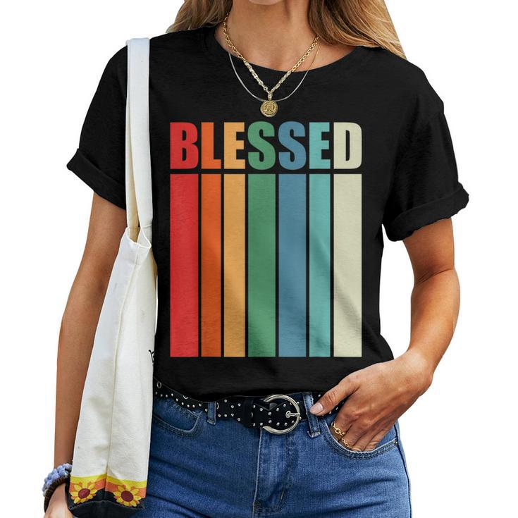 Blessed Christian Faith Inspiration Quote – Vintage Color Women T-shirt