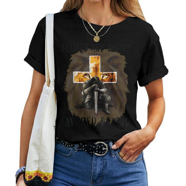 Blessed Favored Christian Religious Messages Lion Saying Men Women T-shirt